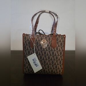 Valentino Orlandi Brown Logo Tote